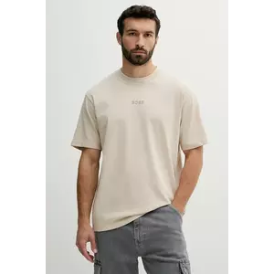 BOSS Green tricou din bumbac culoarea negru, cu imprimeu, 50519368 imagine