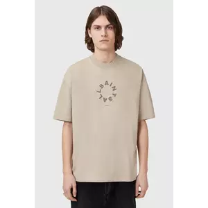 AllSaints tricou din bumbac TIERRA SS CREW culoarea negru, cu imprimeu, M072PB imagine