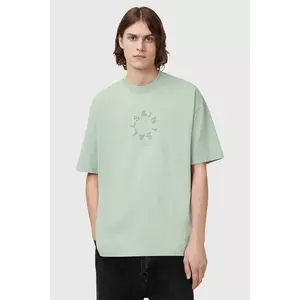 AllSaints tricou din bumbac TIERRA SS CREW culoarea negru, cu imprimeu, M072PB imagine