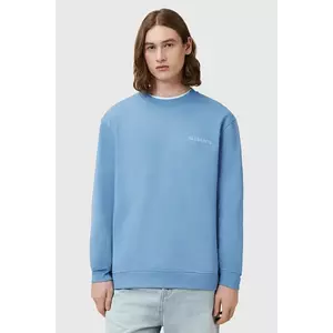 AllSaints hanorac de bumbac UNDERGROUND culoarea maro, cu imprimeu, M033NB imagine