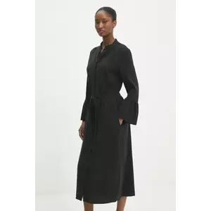 Answear Lab rochie culoarea negru, maxi, dreaptă imagine