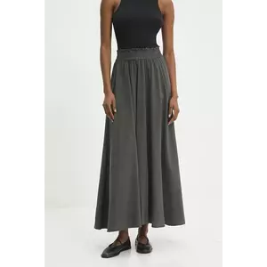 Answear Lab fustă din bumbac culoarea gri, maxi, evazati imagine