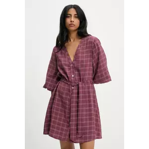 Answear Lab rochie culoarea bordo, mini, evazată imagine