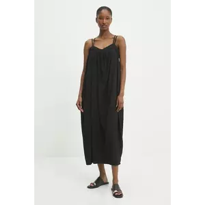 Answear Lab rochie culoarea negru, midi, dreaptă imagine