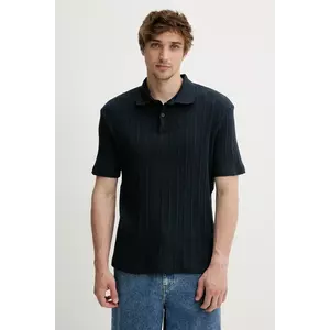 Samsoe Samsoe polo de bumbac SAKEVIN culoarea bleumarin, uni, M25200034 imagine