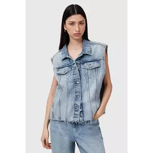 AllSaints vestă din denim LAURA de tranzitie, W055OC imagine