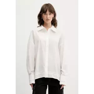 IRO cămașă din bumbac culoarea bej, cu guler clasic, relaxed, WM18IMAI imagine