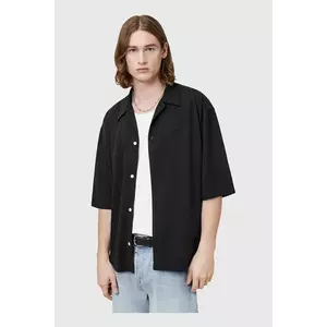 AllSaints cămașă RIALTO culoarea negru, relaxed, M161SC imagine