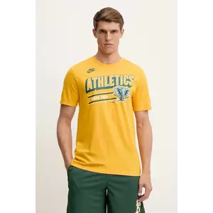 Nike tricou din bumbac Oakland Athletics 1982-92 culoarea portocaliu, cu imprimeu, N199-79Q-OKA-CUE imagine