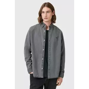 AllSaints cămașă BODHI culoarea gri, cu guler clasic, relaxed, M090SC imagine