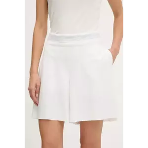 Sportalm pantaloni scurți culoarea alb, uni, high waist, 650205 imagine