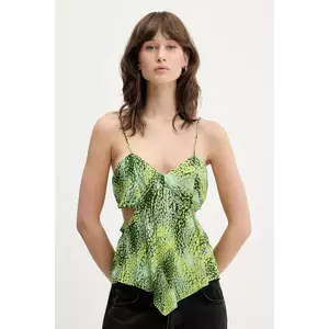 IRO top culoarea verde, cu imprimeu, WM16SILLA imagine