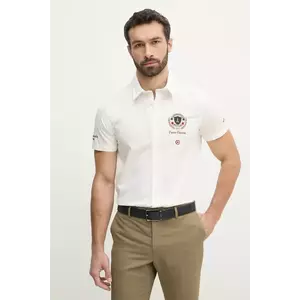 Aeronautica Militare cămașă bărbați, culoarea bej, cu guler clasic, regular, CA1285CT3288 imagine
