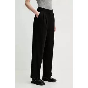 2NDDAY pantaloni Carter femei, culoarea negru, lat, high waist, 2251161120 imagine