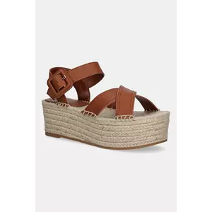 BOSS sandale de piele Machica culoarea maro, 50542356 imagine