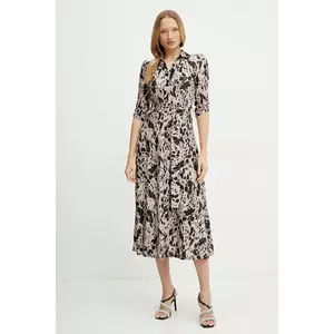 Morgan rochie RAKEL culoarea bej, maxi, evazată, RAKEL imagine