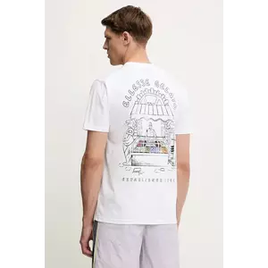 Ellesse tricou din bumbac Stradone culoarea alb, cu imprimeu, SHZ21846 imagine