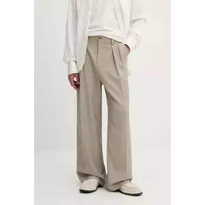 Filippa K pantaloni din lână culoarea bej, drept, 29803 imagine