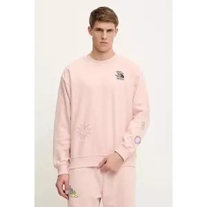 The North Face hanorac de bumbac Mountain Cleanup culoarea roz, modelator, NF0A8C2ULK61 imagine