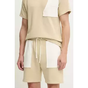 The North Face pantaloni scurți Terry Regular culoarea bej, NF0A8C293X41 imagine