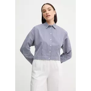 United Colors of Benetton cămașă din bumbac cu guler clasic, relaxed, 59T7DQ0AS imagine