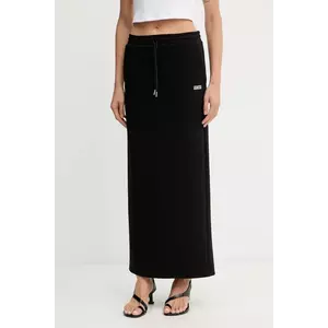 Gestuz fustă culoarea negru, maxi, drept, 10910115 imagine