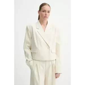 Gestuz sacou culoarea bej, cu doua randuri de nasturi, uni, 10910169 imagine