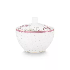 Pip Studio castron de zahăr 300 ml culoarea alb imagine