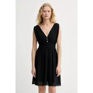 Morgan rochie culoarea bleumarin, mini, evazată, RIA imagine