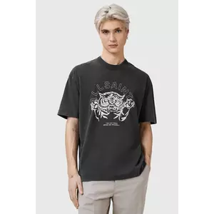 AllSaints tricou din bumbac BETTER culoarea gri, cu imprimeu, M060PC imagine