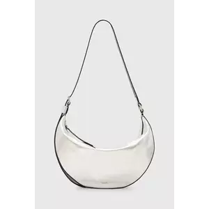 AllSaints geantă de piele HALF culoarea argintiu, W336XC imagine