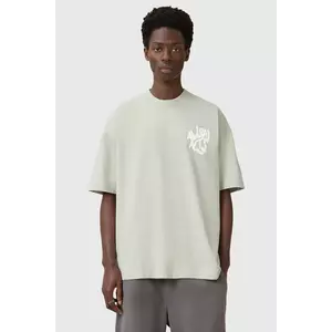 AllSaints tricou din bumbac ORLANDO culoarea verde, cu imprimeu, M066PC imagine