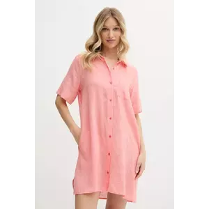 Dkny cămașă de noapte din in culoarea portocaliu, YI30054 imagine