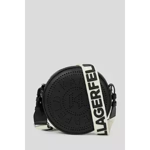 Karl Lagerfeld geantă de piele K/CIRCLE culoarea negru, A3W30059 imagine