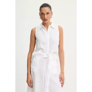 MAX&Co. cămașă de in culoarea alb, cu guler clasic, regular, 2516161025200 imagine