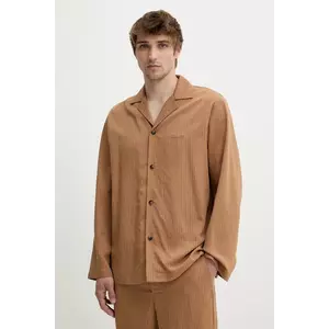 Nanushka cămașă SHAUN culoarea maro, relaxed, NM25SSTP11575 imagine