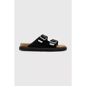 AllSaints papuci din piele Randal Sandal culoarea negru, M002FC imagine