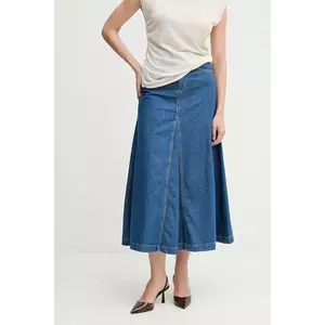 Pedro del Hierro fustă din bumbac denim midi, evazati, 7599294 imagine