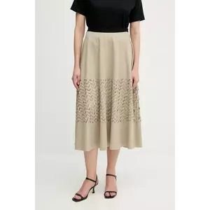 Sandro Ferrone fustă culoarea verde, midi, evazati, S18XBERAKO imagine