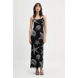 Never Fully Dressed rochie culoarea negru, maxi, mulată, NFDDR2031 imagine