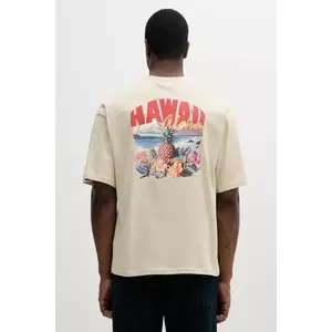 Alpha Industries tricou din bumbac Hawaii Aloha T BP culoarea bej, cu imprimeu, 156535 imagine
