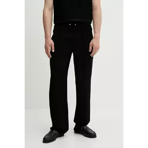 Nanushka pantaloni DEMIS culoarea negru, drept, NM25SSPA11399 imagine