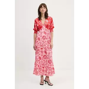 Never Fully Dressed rochie culoarea roșu, maxi, dreaptă, NFDDR2181 imagine