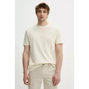 Marc O'Polo tricou din bumbac culoarea bej, cu imprimeu, 5000006585 imagine