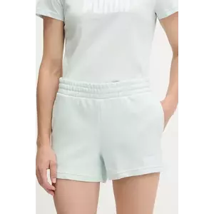 Puma pantaloni scurți culoarea turcoaz, cu imprimeu, high waist, 682439 imagine