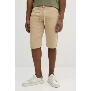 Karl Lagerfeld pantaloni scurți din in culoarea bej, 552815.265816 imagine