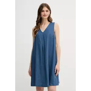 United Colors of Benetton rochie din in mini, evazată, 4AGHDV0AX imagine