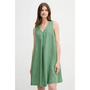 United Colors of Benetton rochie din in mini, evazată, 4AGHDV0AX imagine