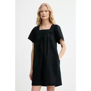 Levi's rochie din amestec de in AMBRE BABYDOLL DRESS culoarea negru, mini, evazată, 001HT imagine