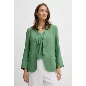 United Colors of Benetton sacou de in culoarea verde, un singur rand de nasturi, neted imagine